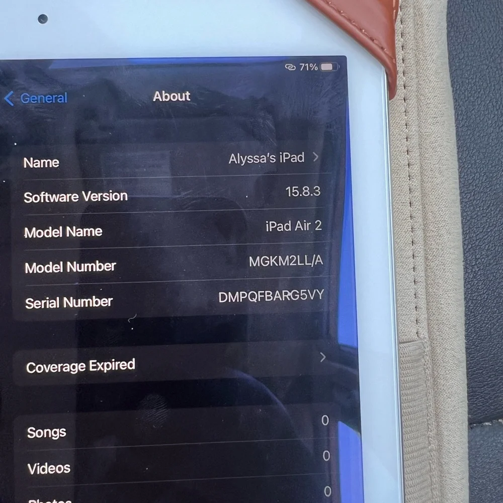 iPad Air 2 up to date.